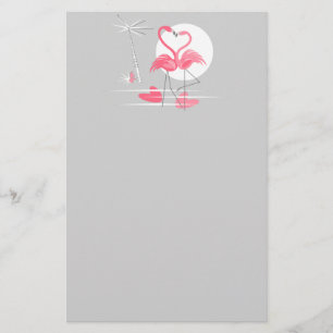 Flamingo Love Wide stationery