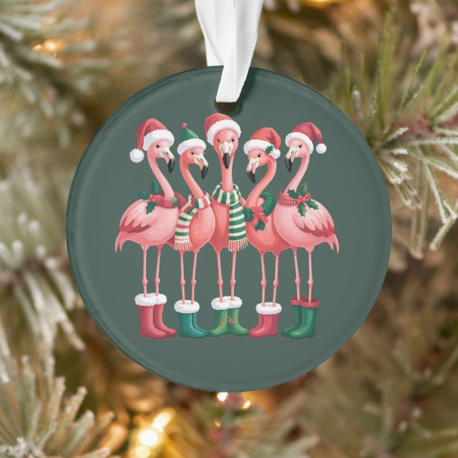Flamingo Lover Gift Christmas Merry Xmas Ornament (Tree)