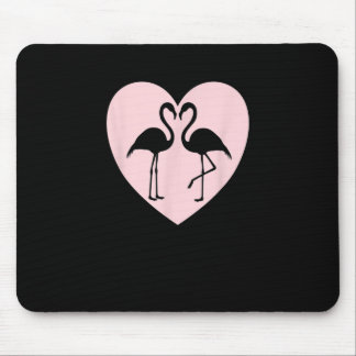 Flamingo Lover Heart - Cute, Fun, Funny Flamingo C Mouse Pad