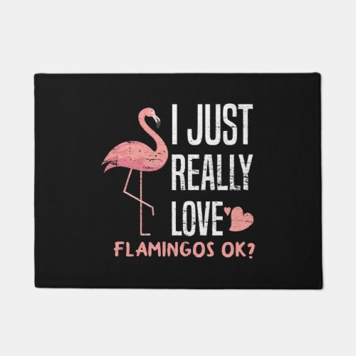 Flamingo Lover Love Animals Gift Doormat