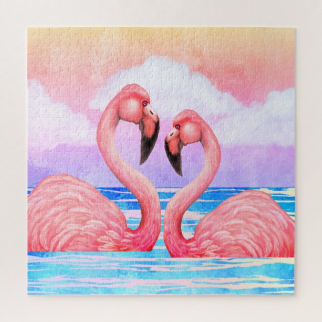 Flamingo Lovers Jigsaw Puzzle (Vertical)