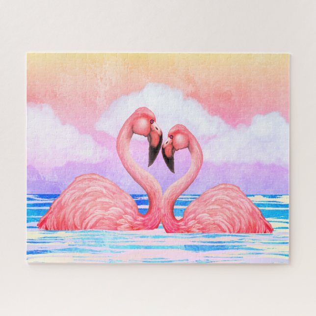 Flamingo Lovers Jigsaw Puzzle (Horizontal)