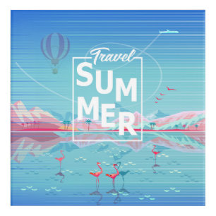 Flamingo Magic Travel Summer Tropical Sea Beach Acrylic Print