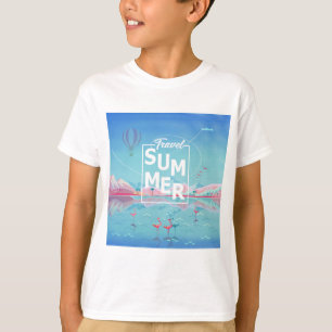 Flamingo, Magic Travel, Tropical Sea Beach, Trendy T-Shirt