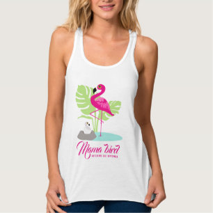 flamingo mama bird hatchling due custom t-shirt tank top