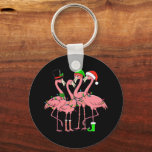 Flamingo Merry Christmas Funny Flamingo Lover Gift Keychain<br><div class="desc">Flamingo Merry Christmas Funny Flamingo Lover Gift</div>
