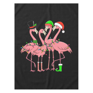 Flamingo Merry Christmas Funny Flamingo Lover Gift Tablecloth