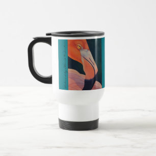 Flamingo Metal Travel Mug