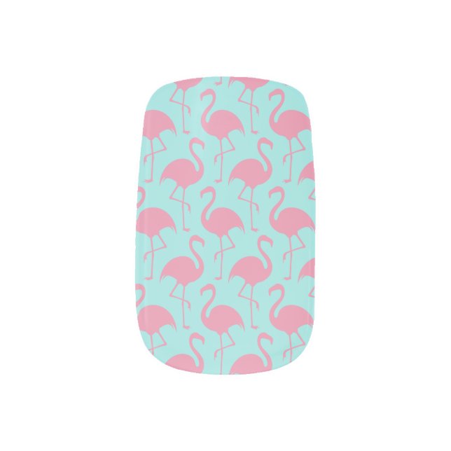 Flamingo Minx Nail Art Decals (Left Thumb)