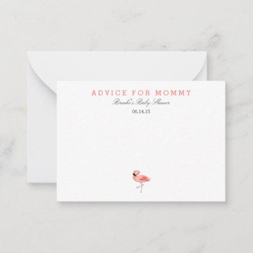 Flamingo Mommy Advice Cards