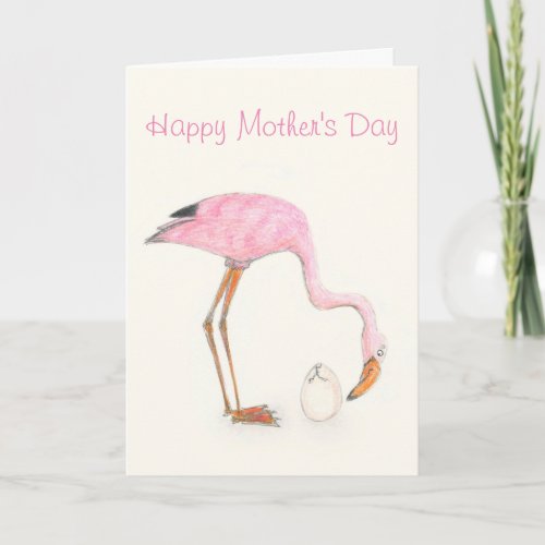 Flamingo Mothers Day card