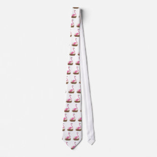flamingo neck tie