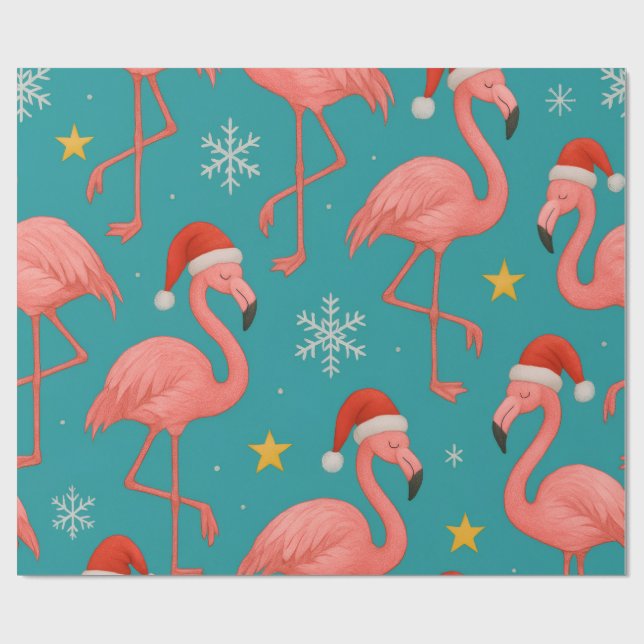Flamingo Noel: Winter Wishes  Wrapping Paper (Flat)