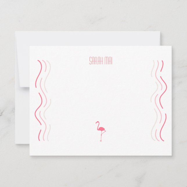 Flamingo Note Card (Front)