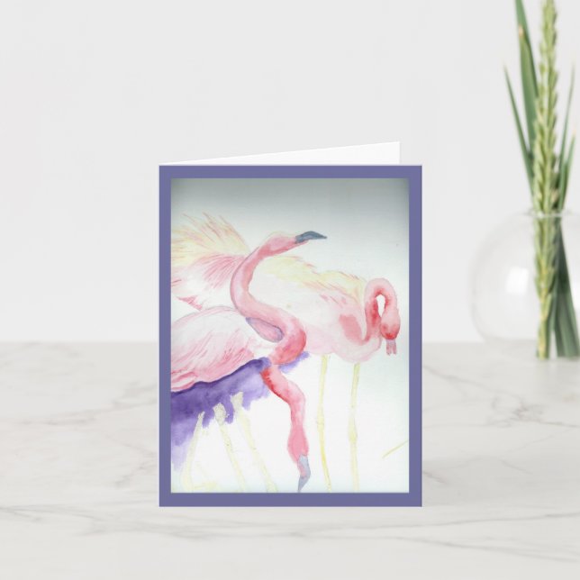 Flamingo note card (Front)