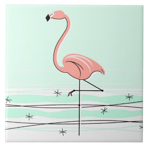 Flamingo Ocean Aqua flip tile