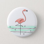 Flamingo Ocean Button at Zazzle
