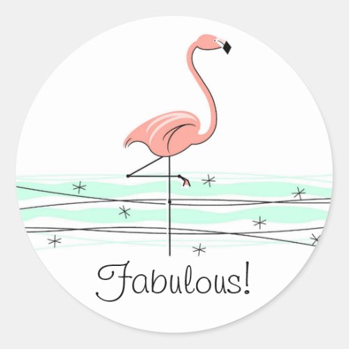 Flamingo Ocean Fabulous sticker