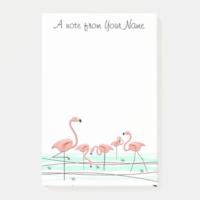 Flamingo Ocean Group "Text" Post-it Notes (Front)