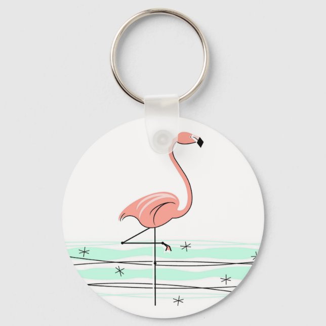 Flamingo Ocean key chain (Front)