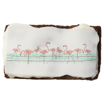Flamingo Ocean Line Brownie by QuirkyChic at Zazzle