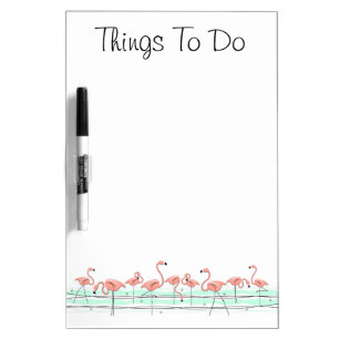 Flamingo Ocean Line "Things To Do" Dry Erase Board