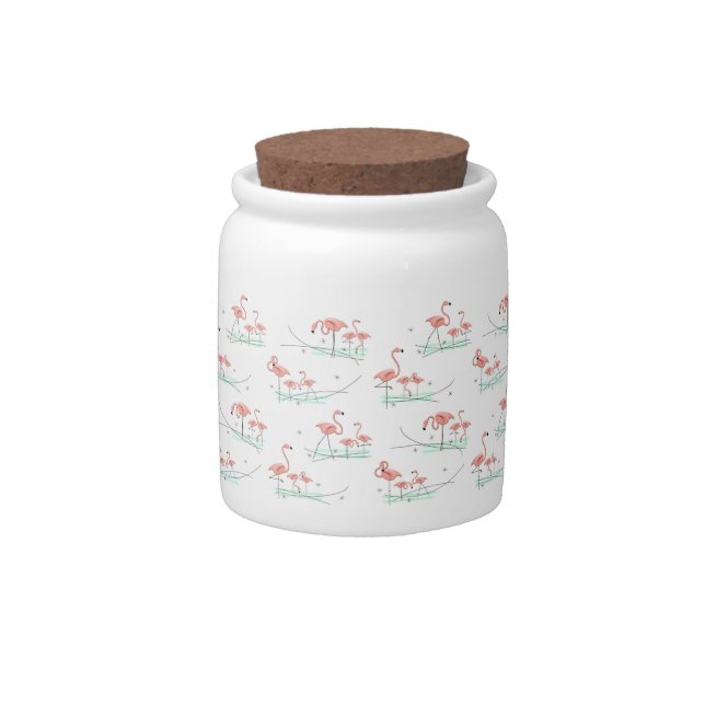 Flamingo Ocean Multi candy jar (Front)
