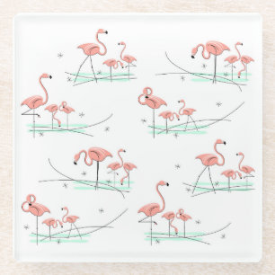 Flamingo Ocean Multi coaster glass