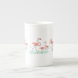 Flamingo Ocean Multi Large bone china mug