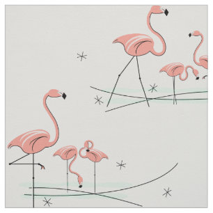 Flamingo Ocean Multi large pattern Fabric