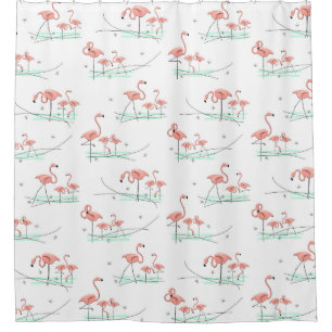 Flamingo Ocean Multi shower curtain