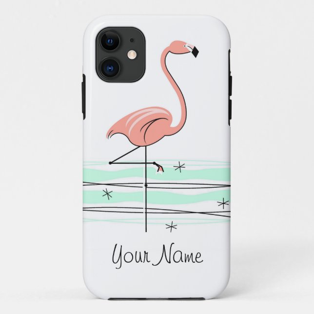 Flamingo Ocean 'Name' iPhone 11 tough Case-Mate iPhone Case (Back)