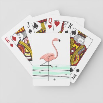 Flamingo Ocean Playing Cards by QuirkyChic at Zazzle