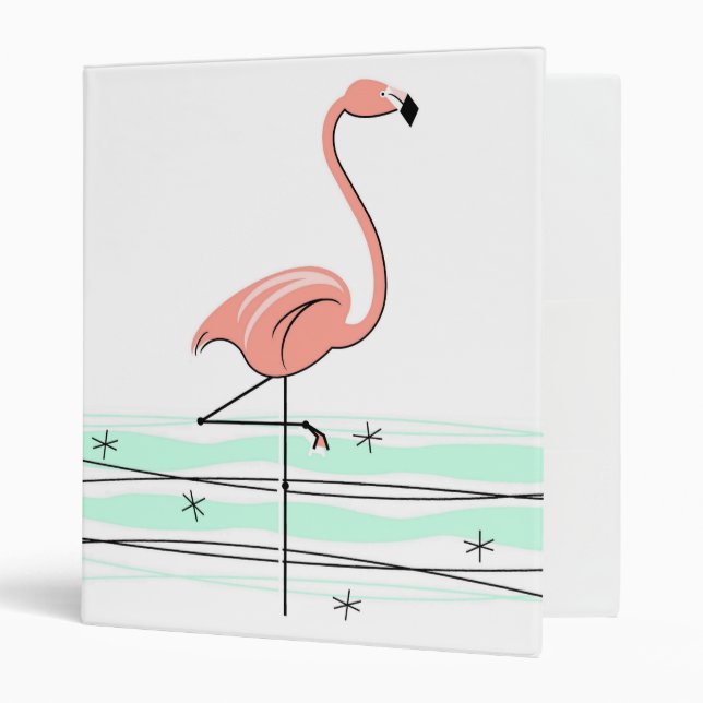 Flamingo Ocean ring binder (Front/Inside)