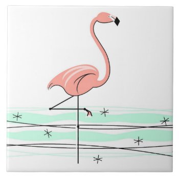 Flamingo Ocean Tile by QuirkyChic at Zazzle