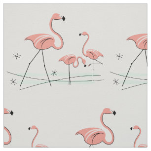 Flamingo Ocean Trio 2 large pattern Fabric