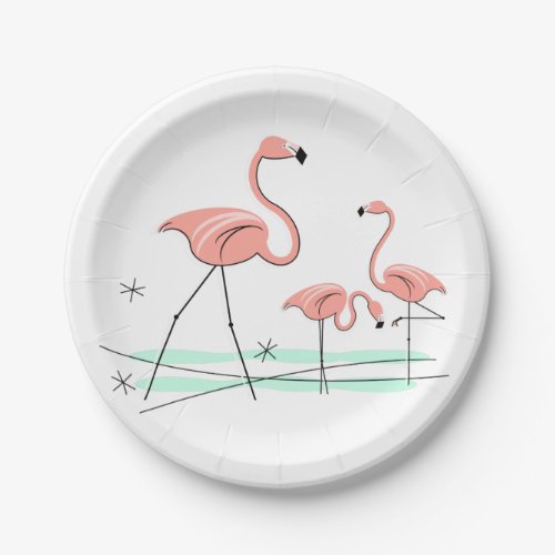 Flamingo Ocean Trio 2 paper plate