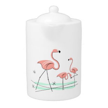 Flamingo Ocean Trio 2 Teapot by QuirkyChic at Zazzle