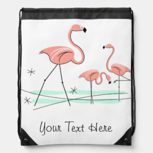 Flamingo Ocean Trio 2 'Text' drawstring backpack