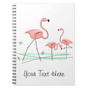 Flamingo Ocean Trio 2 Text notebook