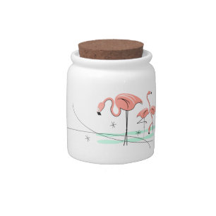 Flamingo Ocean Trio 3 candy jar