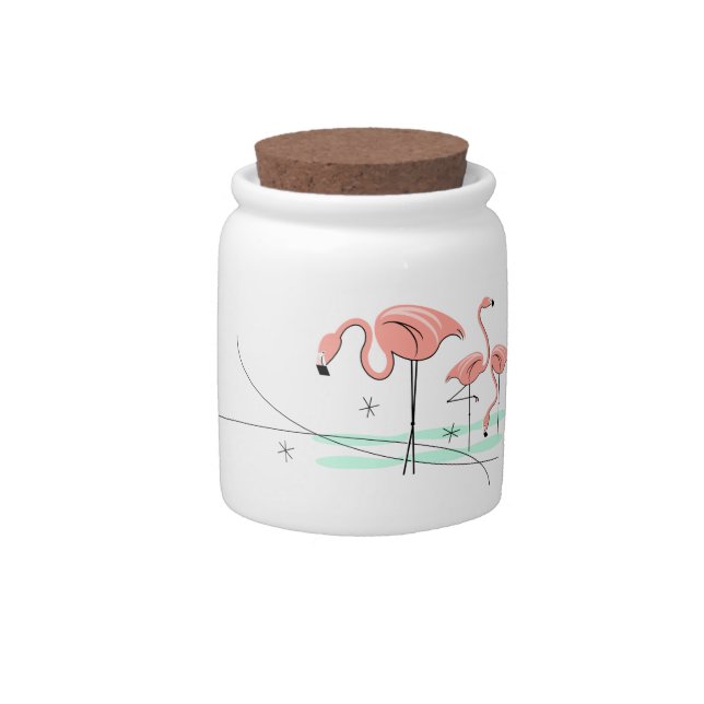 Flamingo Ocean Trio 3 candy jar (Front)