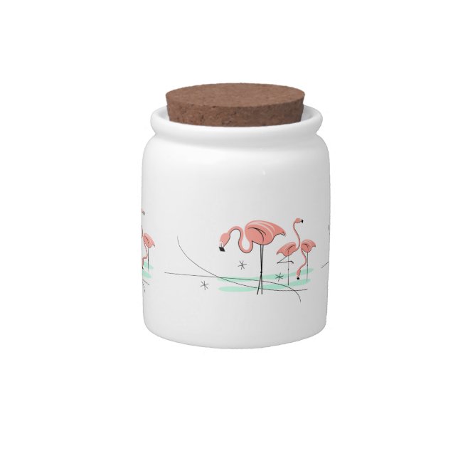 Flamingo Ocean Trio 3 candy jar (Front)