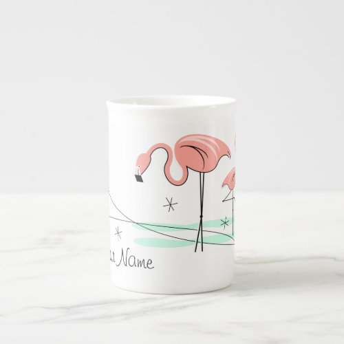 Flamingo Ocean Trio 3 Name bone china mug