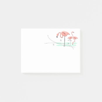 Flamingo Ocean Trio 3 Post-it Notes by QuirkyChic at Zazzle