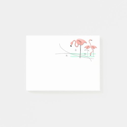 Flamingo Ocean Trio 3 Post_it Notes