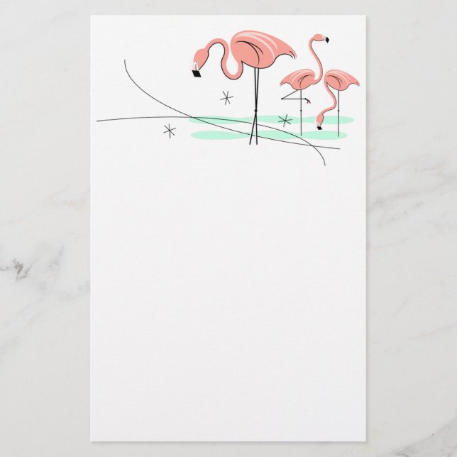 Flamingo Ocean Trio 3 stationery (Front)