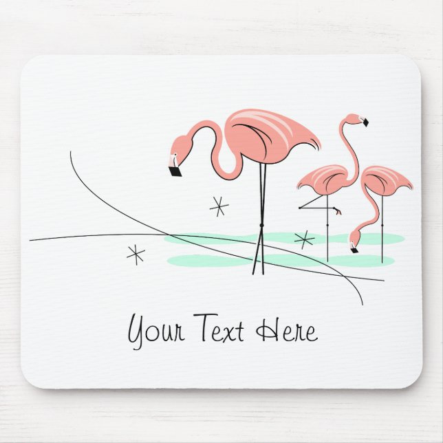 Flamingo Ocean Trio 3 "Text" mousepad (Front)
