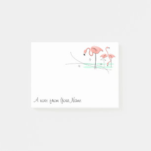 Flamingo Ocean Trio 3 "Text" Post-it Notes