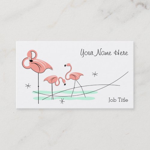 Flamingo  Ocean Trio business card